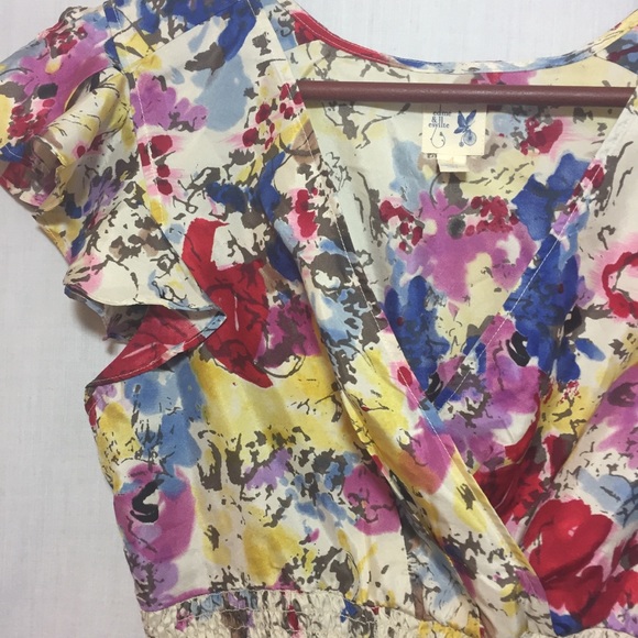 Anthropologie Edme & Esyllte Silk Heartsease Top 4 - Picture 6 of 6